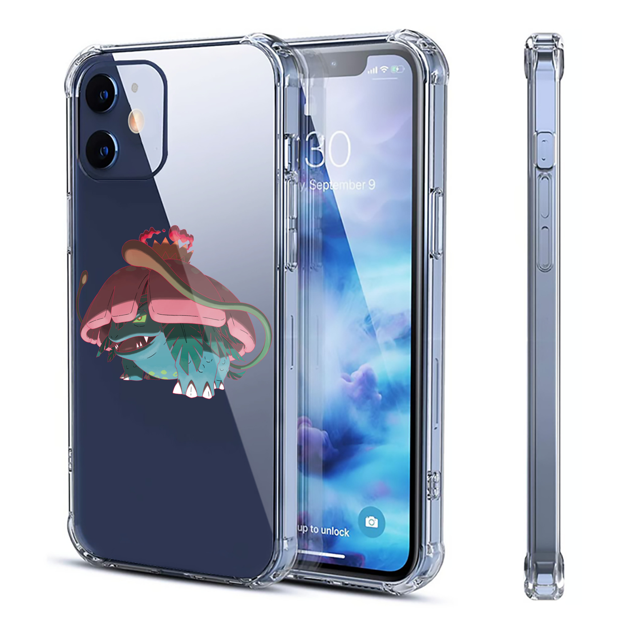 （画像用） ポケットモンスター Pokémon 【iPhone 12シリーズ対応】透明スマホケース（クリアソフトケース）